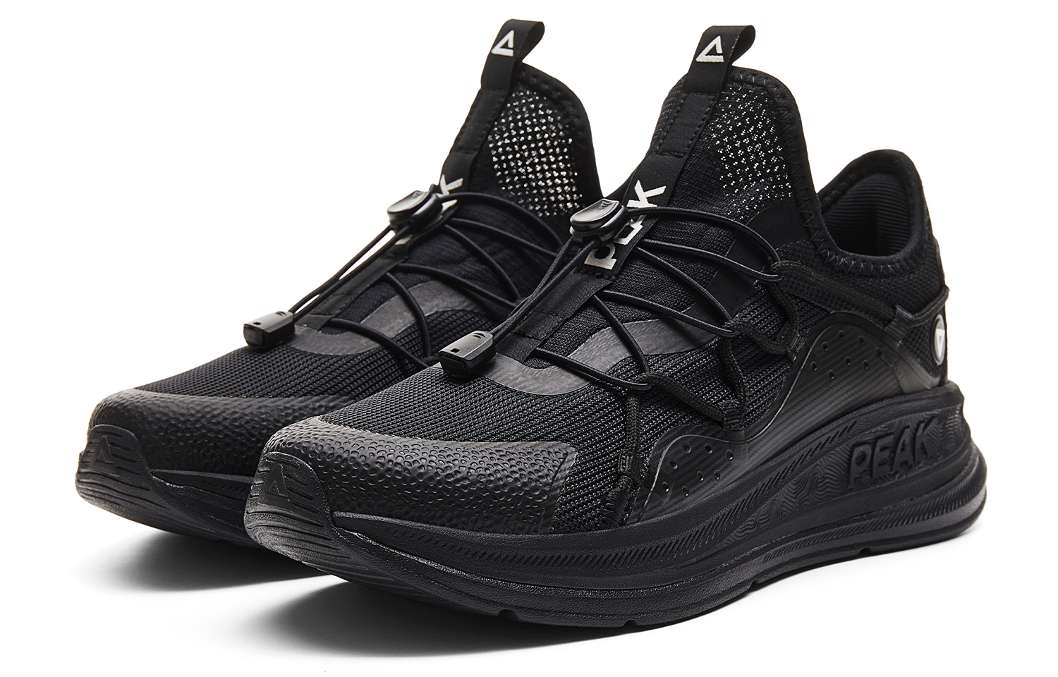 PEAK Cushioning Slip Resistant Abrasion Resistant Low top Casual Running Shoes Women’s All Black