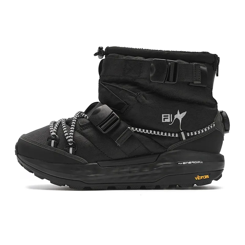 James Jean x FILA BOA EXPLORER 2 Abrasion Resistant Fashion Short Outdoor Boots Men's Black