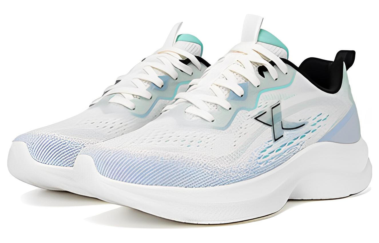 XTEP Cushioning Slip Resistant Abrasion Resistant Low top Running Shoes Men’s White Green Blue