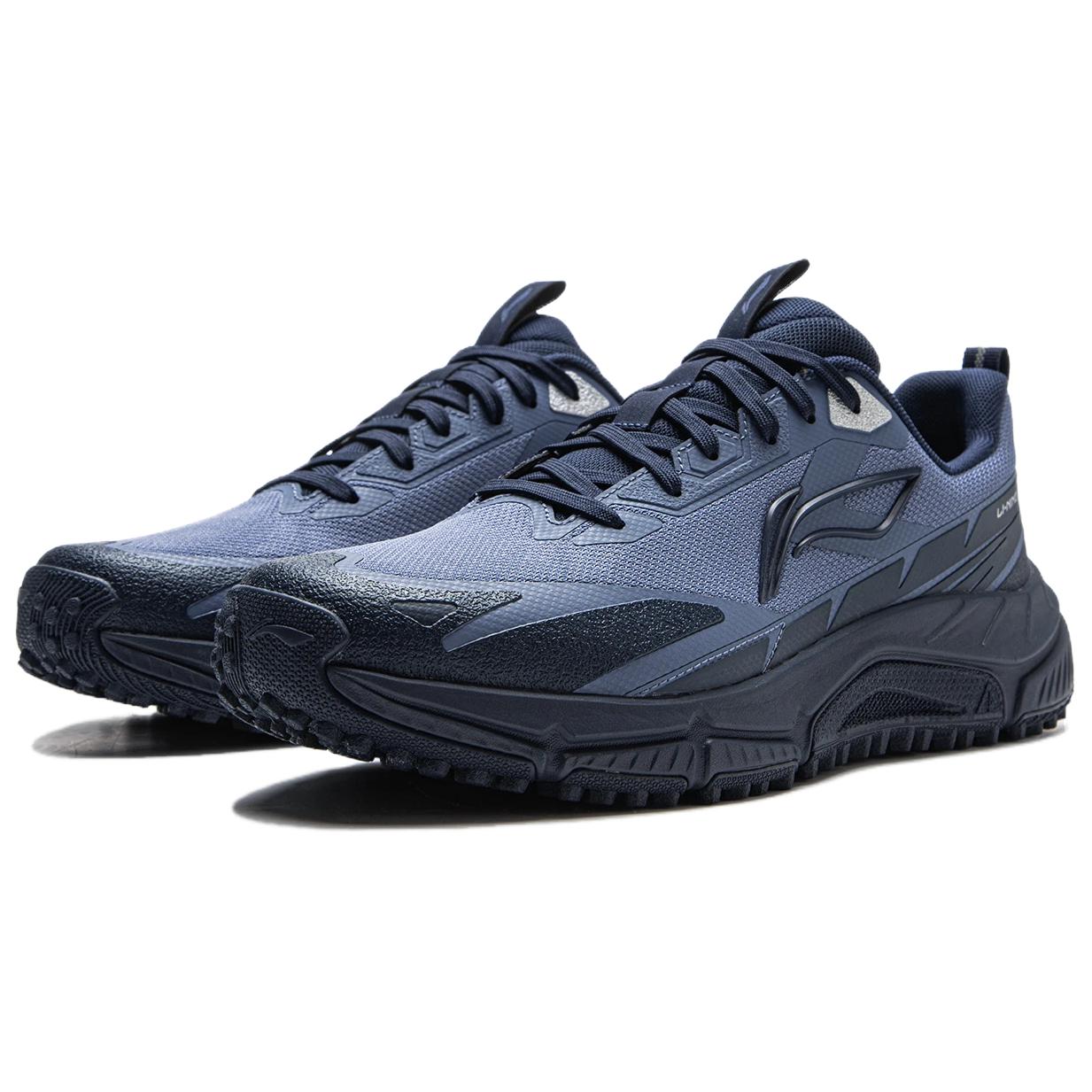 Li Ning Chasing wind Cushioning Slip Resistant Abrasion Resistant Coverage Low top Trail Running Shoes Men’s