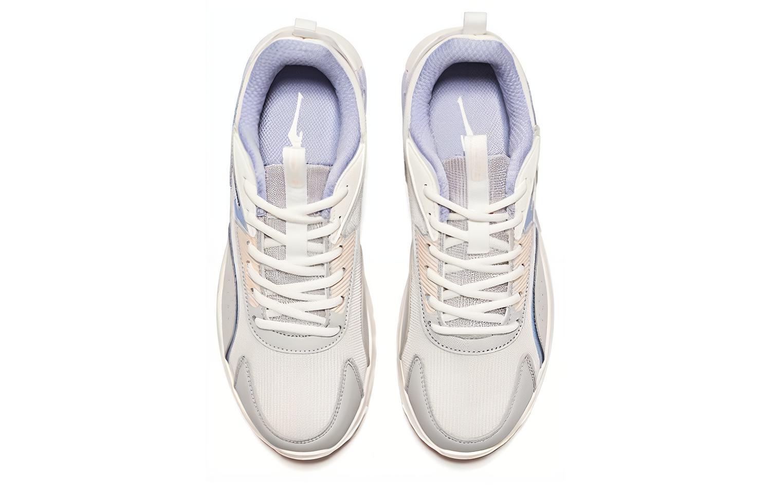 Erke Comfortable Cushioning Slip Resistant Abrasion Resistant Low top Running Shoes Women’s White Purple