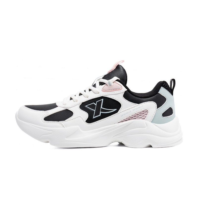 XTEP Slip Resistant, Abrasion Resistant, Breathable Low top Running Shoes Women’s White Black