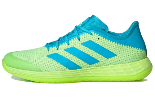 Adidas Adizero Fastcourt Lace Up Fabric Slip Resistant Low top Running Shoes Unisex Green Blue