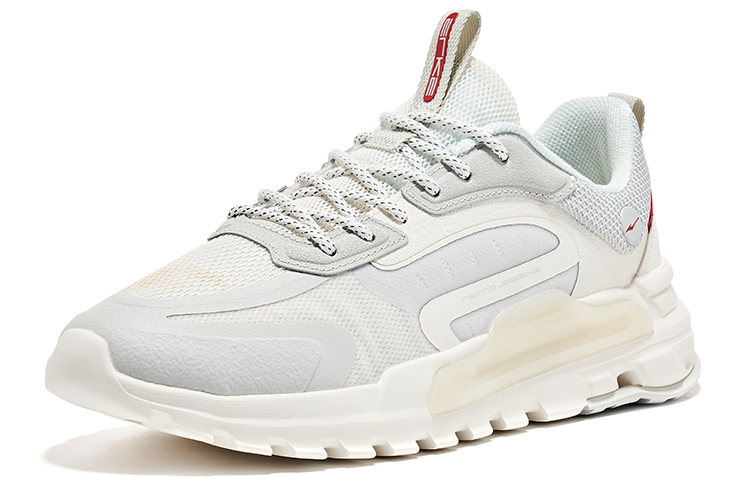 Erke Comfortable Abrasion Resistant Low top Running Shoes Men’s White Gray