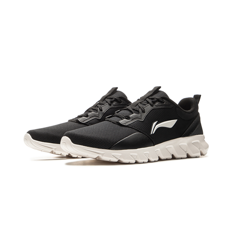 Li Ning Cushioning, Wear Resistant Low top Casual Running Shoes Men’s Black Ivory