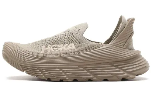 HOKA ONE ONE Restore TC comfortable fabric shock-absorbing, wear-resistant and breathable low-cut casual cross-country running shoes for men and women, sand color