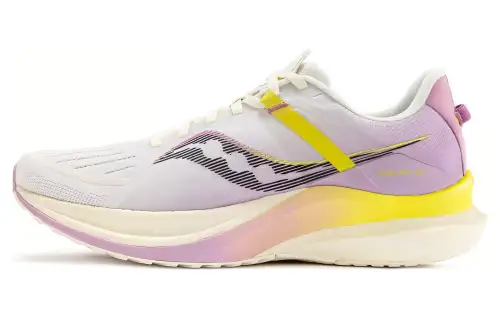 Saucony Tempus TanTu 1 Running Shoes Women's Low Top Ecru/Pink Purple