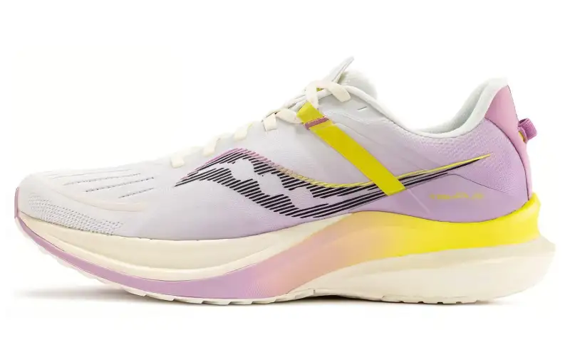 Saucony Tempus TanTu 1 Running Shoes Women's Low Top Ecru/Pink Purple