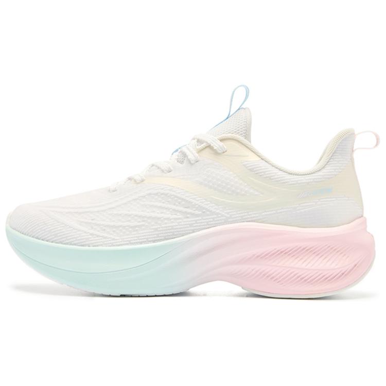 QIAODAN Slip Resistant Abrasion Resistant Coverage Low top Sprint Running Shoes Women’s Jordan White