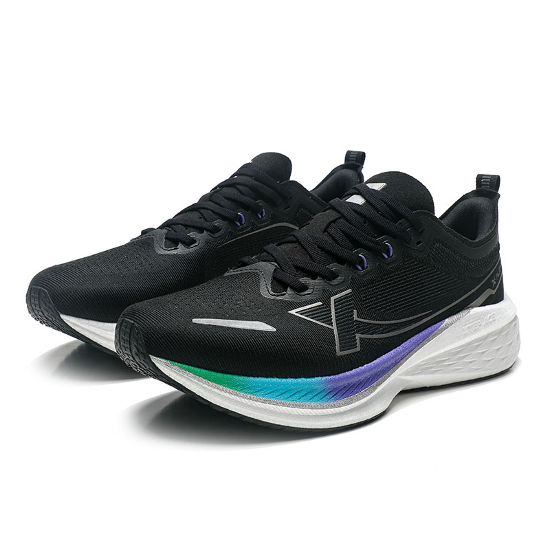 XTEP 5 Speed 2.0 Cushioning, Wear Resistant Low top Slip Resistant Rubber Marathon Training Running Shoes Men’s Black