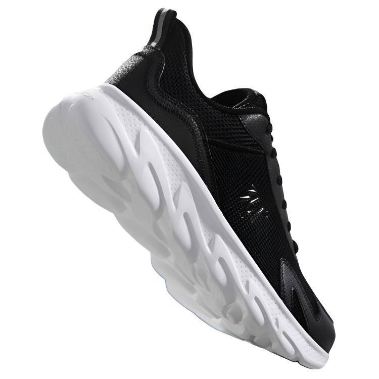361° Mesh, Synthetic Leather Slip Resistant, Breathable, Lightweight Low top Casual Running Shoes Men’s Black White