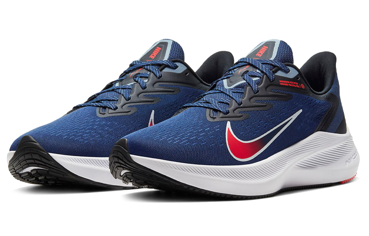 Мужские кроссовки Nike Zoom Winflo 7 (темно-синие) — фото 3