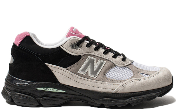 Мужские кроссовки New Balance 991.9 (серо-розовые) — Серый / розовый — фото 2