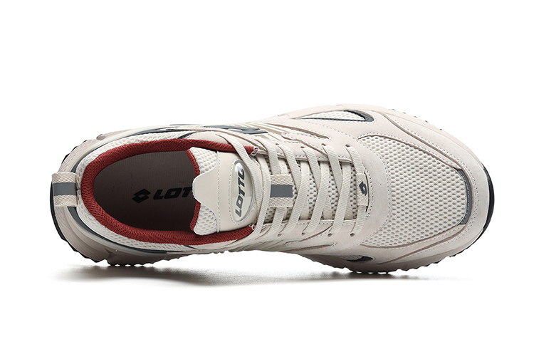 LOTTO Cushioning Abrasion Resistant Slip Resistant Low top Running Shoes Men’s Oat White