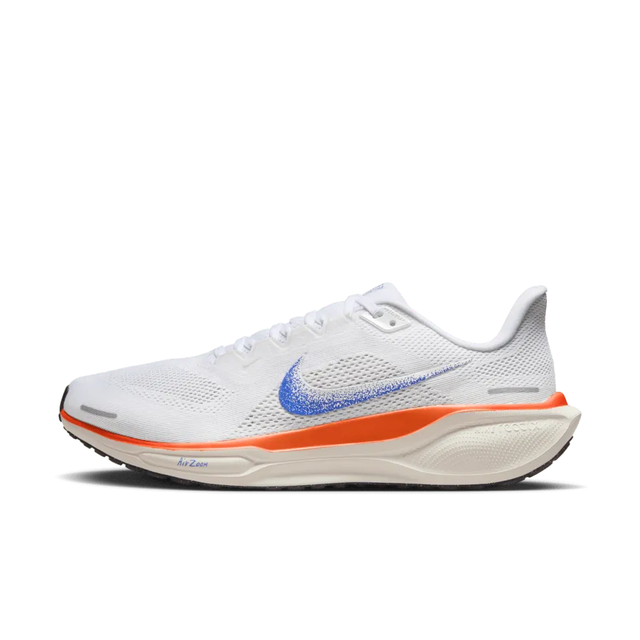 Nike Pegasus 41 Breathable Low top Running Shoes Men's White Blue Orange