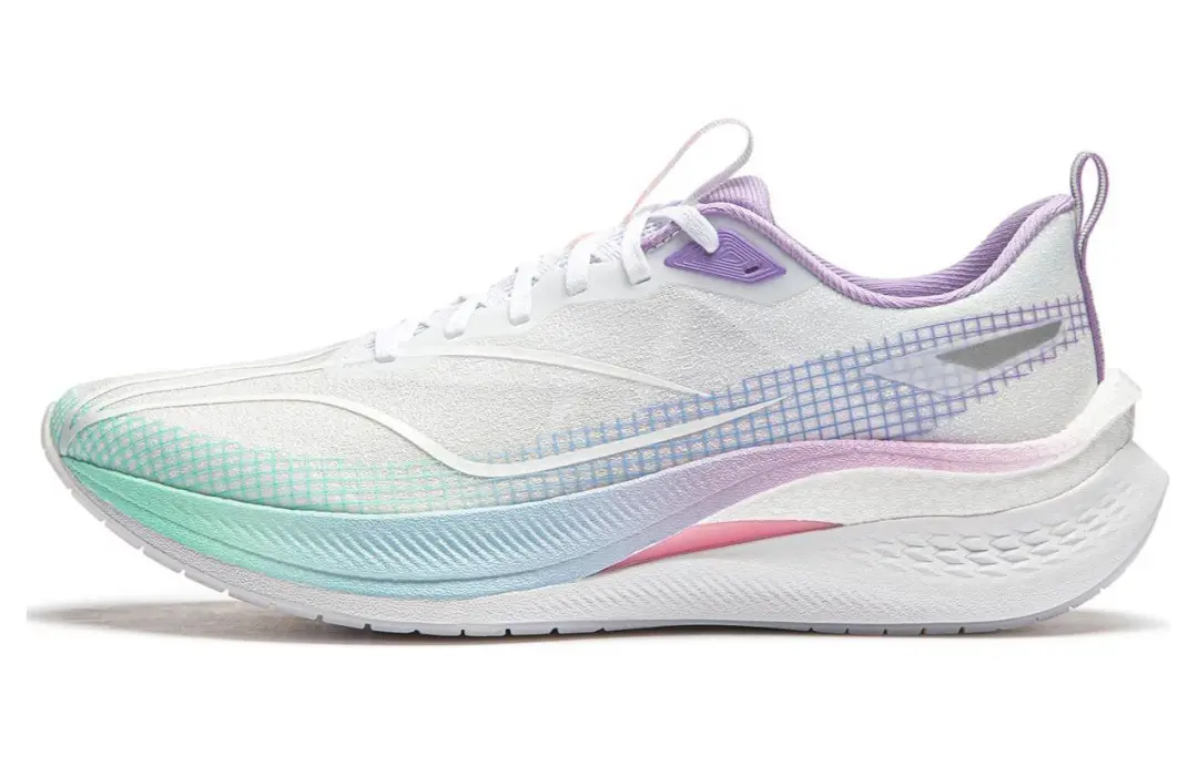 Li Ning Red Hare 7 Pro Low top GCRLOC Rubber Outsole Training Sprint Racing Running Shoes Men's White Purple