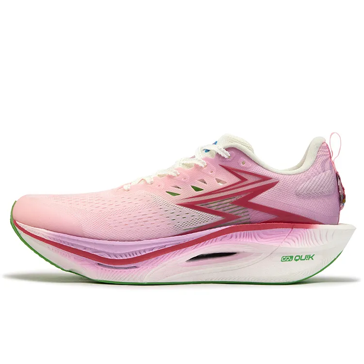 361° Flame 3 ET Low top Casual Marathon Training Racing Running Shoes Unisex Fluorescent Passionate Coral Powder