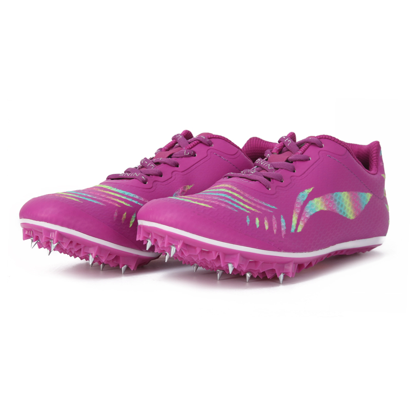 Li Ning Slip Resistant, Abrasion Resistant, Breathable Low top Running Shoes Unisex Purple