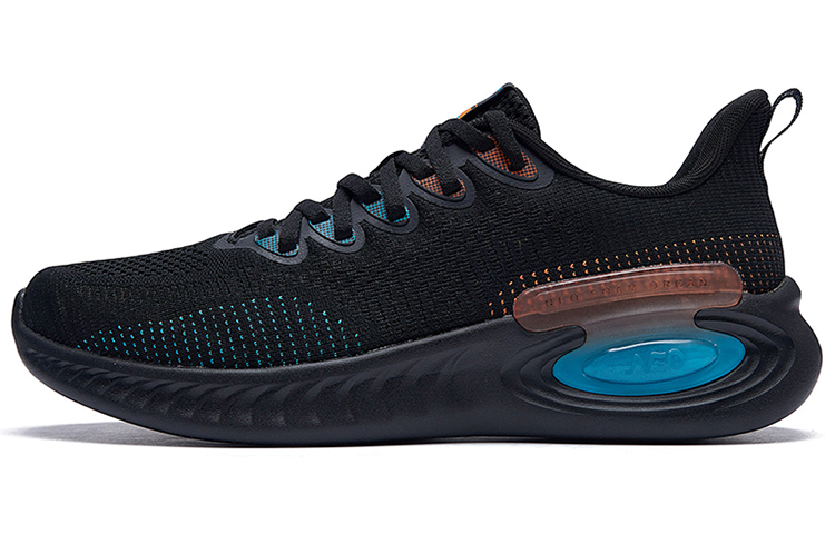 361° NFO Soft Sole Mesh, Textile Slip Resistant, Breathable, Lightweight Low top Running Shoes Men’s Black Blue