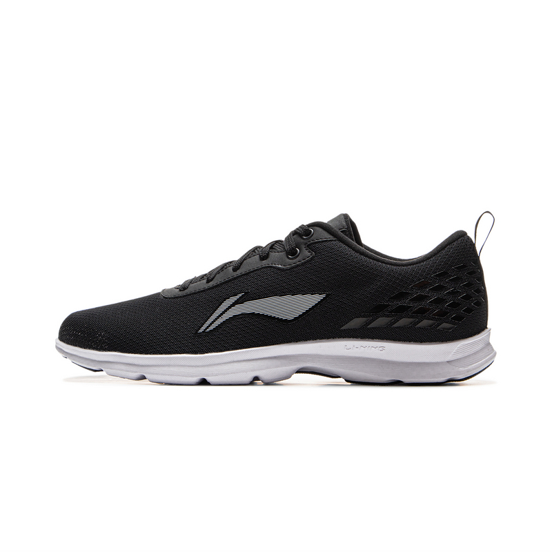 Li Ning Cushioning Slip Resistant Abrasion Resistant Low top Casual Running Shoes Men’s Black