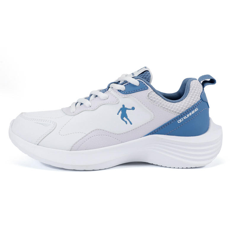 QIAODAN Non Slip And Waterproof Low top Running Shoes Women’s White Blue