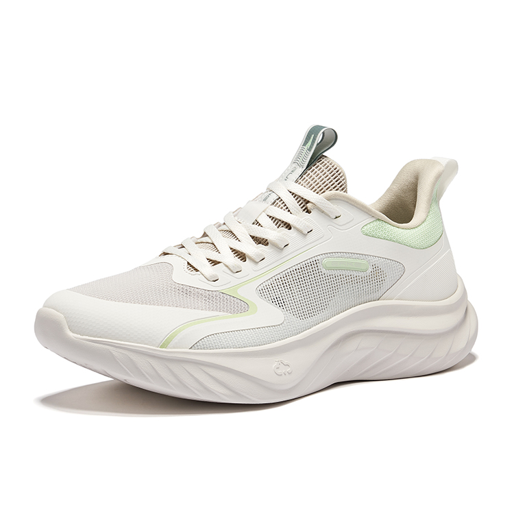Erke Lingfeng Running Shoes Men’s Low Top Wild Gray Microcrystal White