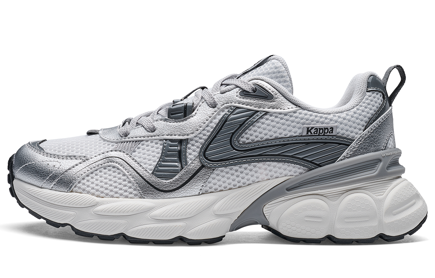 Kappa Cushioning Low top Running Shoes Unisex Silver Gray