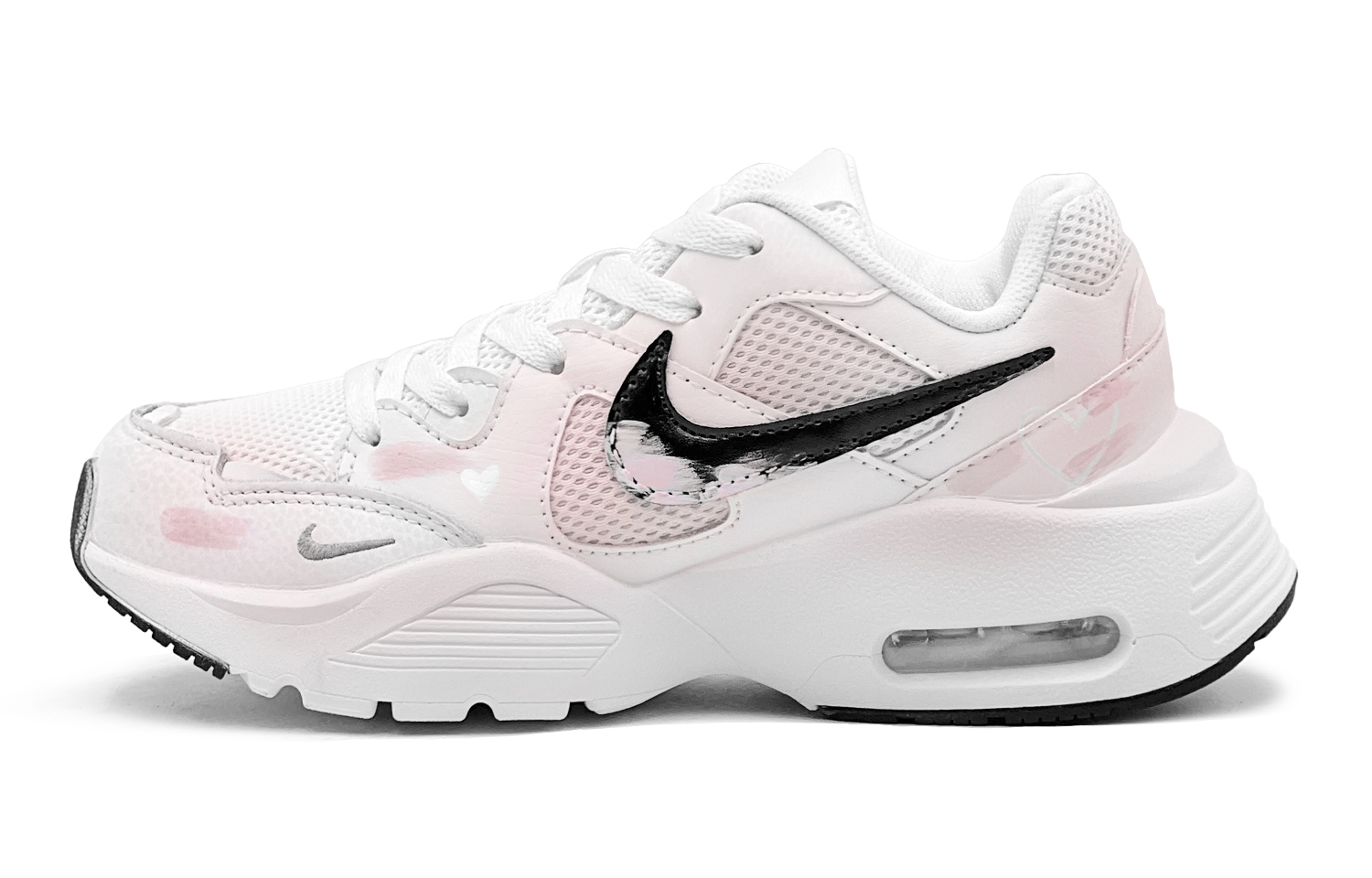 Nike Air Max Fusion Abrasion Resistant, Breathable, Lightweight Low top Running Shoes Women’s Pink White