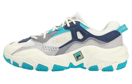 FILA Ravagement 2 Textile, Synthetic Leather Cushioning Slip Resistant Rebound Low top Running Shoes Men's White Blue
