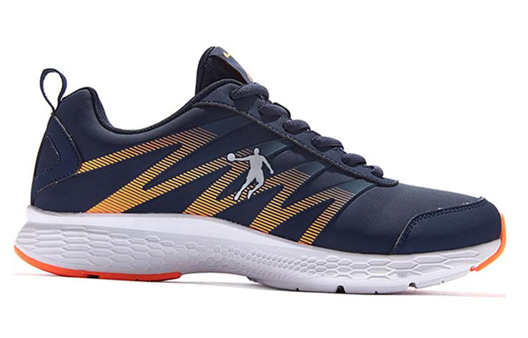 QIAODAN Lingdong Cushioning, Wear Resistant Low top Casual Running Shoes Men’s Blue Orange