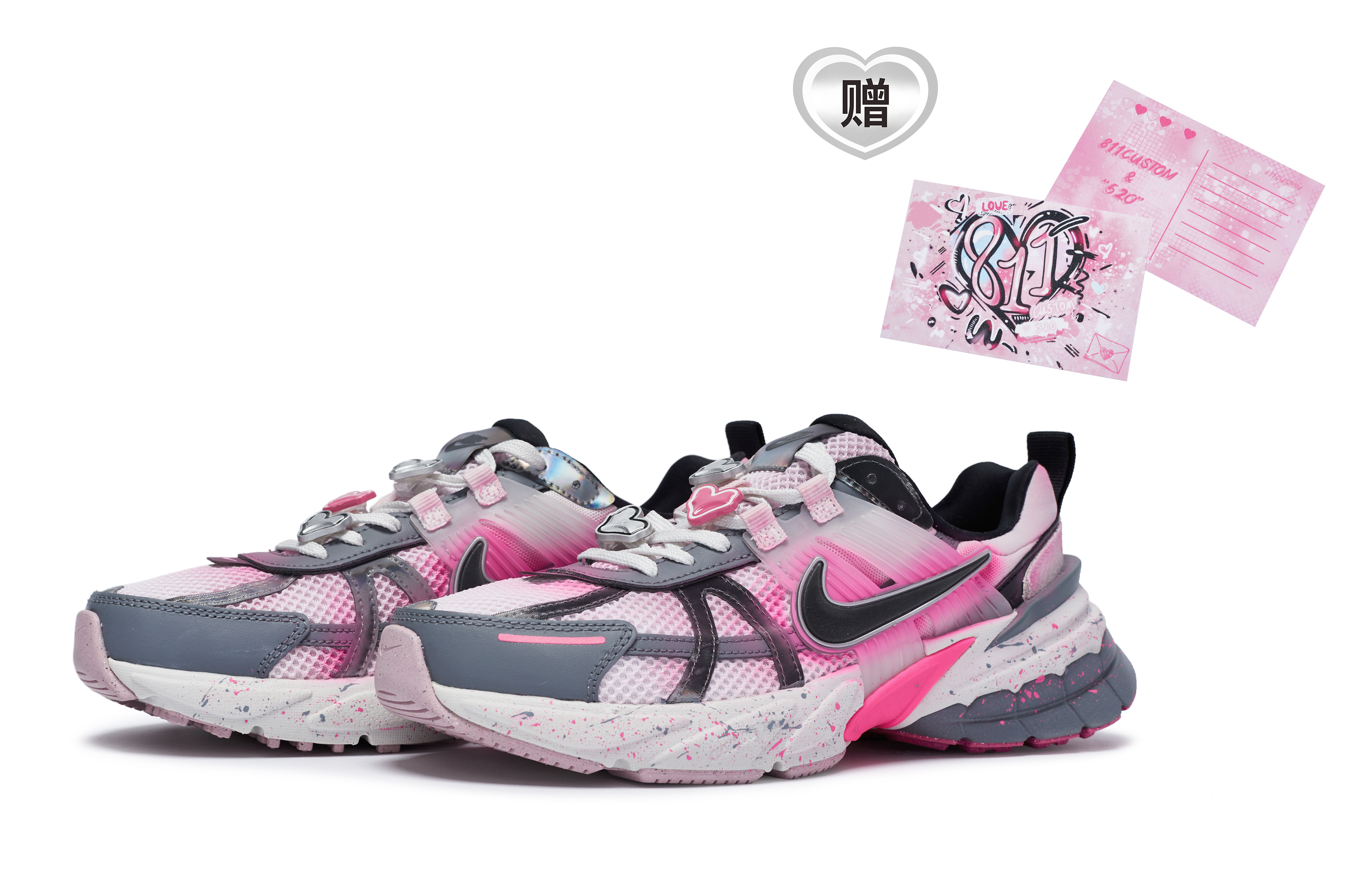 Nike V2K Run Low top Running Shoes Women’s Pink Gray