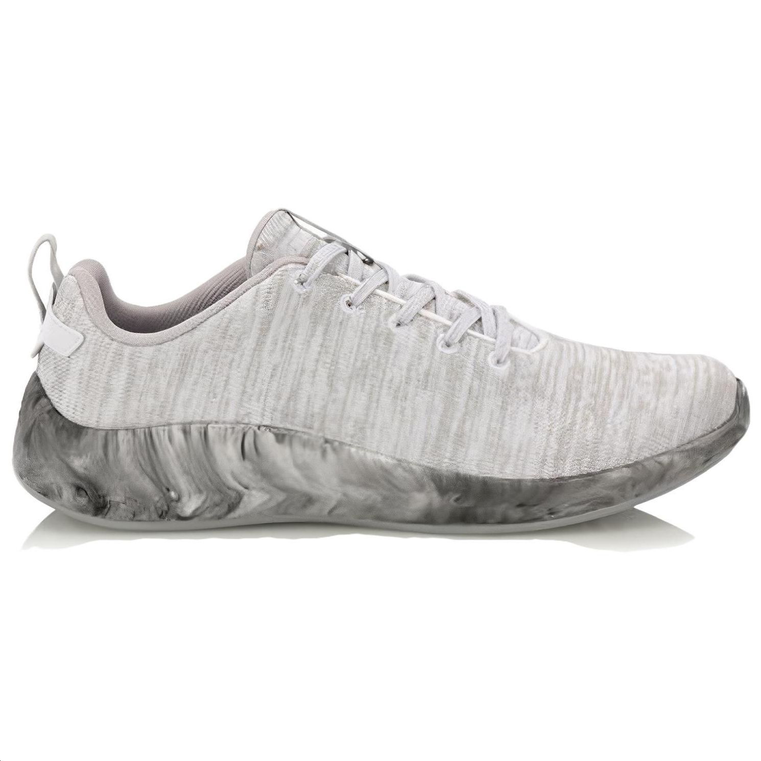 Li Ning Cushioning Slip Resistant Abrasion Resistant Lightweight Breathable Low top Running Shoes Men’s White Gray
