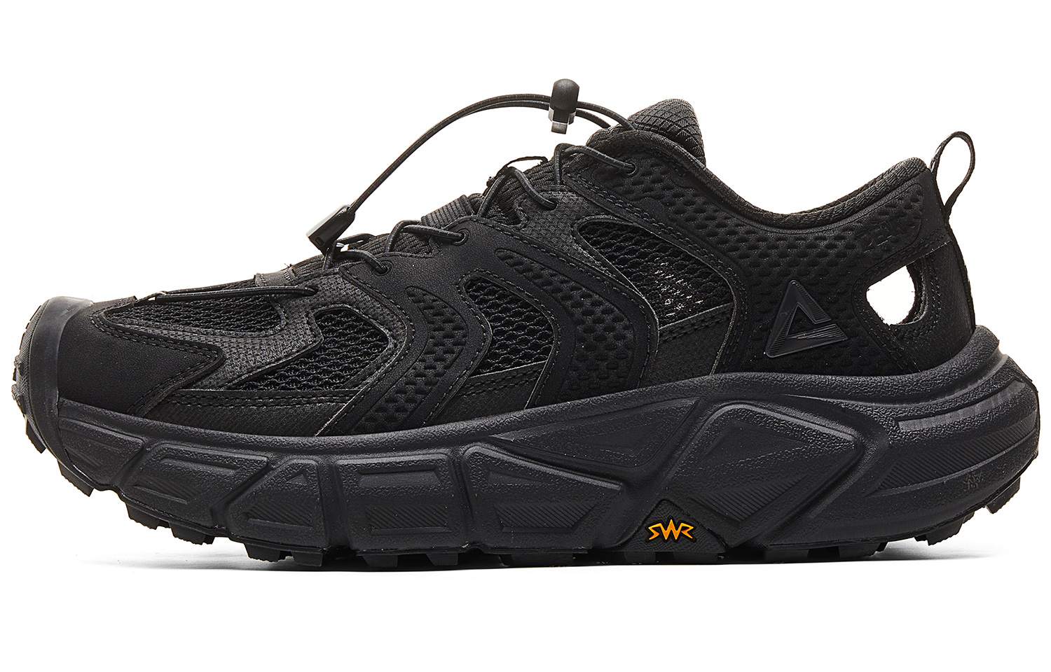 PEAK Cushioning Slip Resistant Rebound Low top Running Sandal Men’s All Black