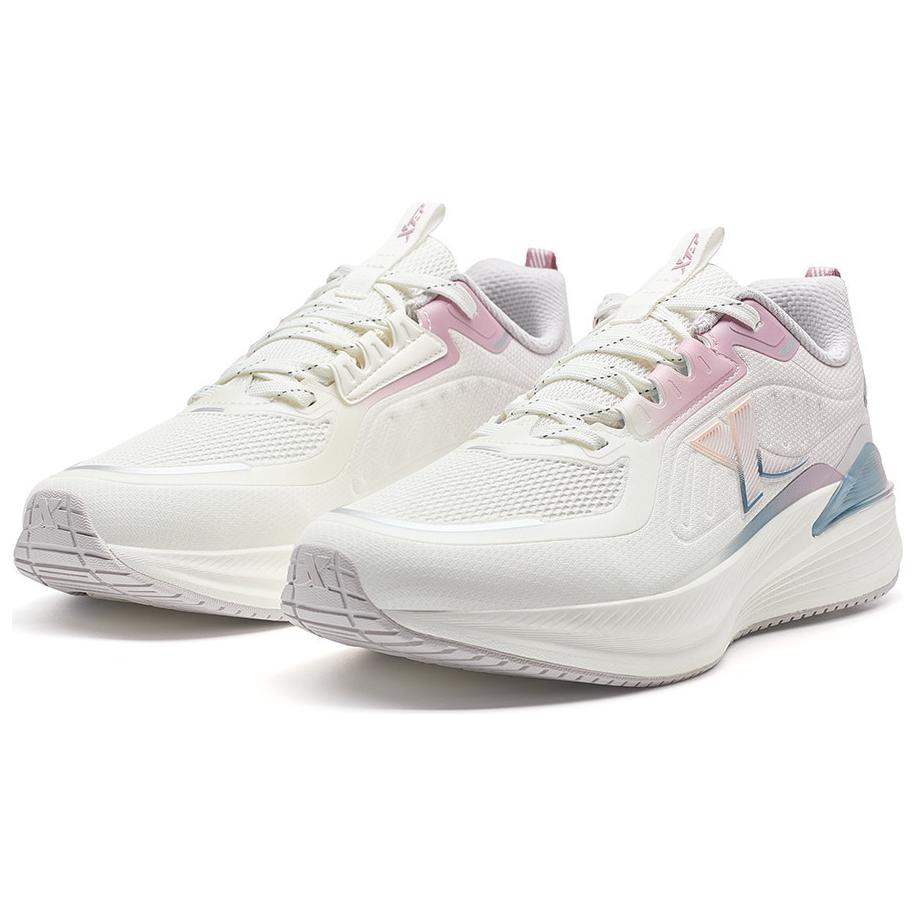 XTEP Slip Resistant Abrasion Resistant Low top Casual Running Shoes Women’s White Gray Pink