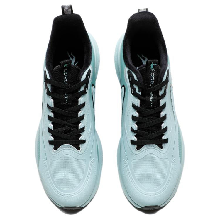 QIAODAN Speed Fleece Lined Thermal Slip Resistant Abrasion Resistant Low top Casual Running Shoes Men’s Blue Green