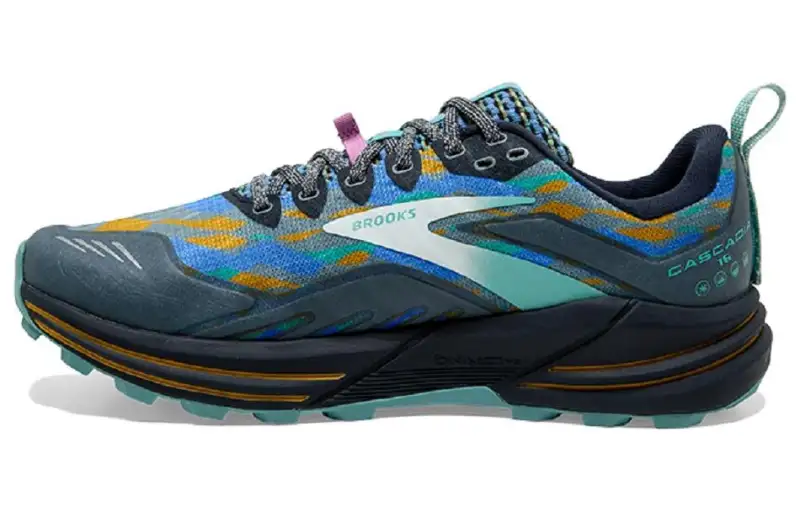 Brooks Cascadia 16 Slip Resistant Low top Running Shoes Men's Blue