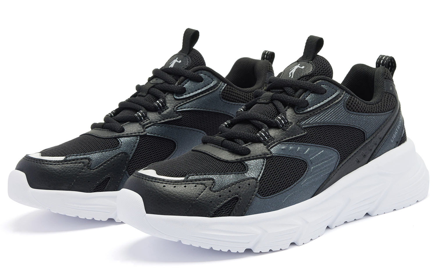QIAODAN Cushioning Abrasion Resistant Breathable Low top Running Shoes Women’s Black White