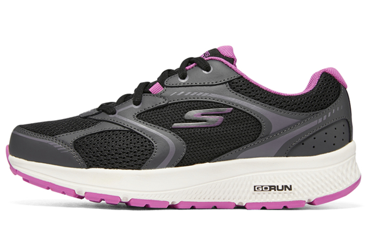 Женские кроссовки Skechers (черно-фиолетовые)