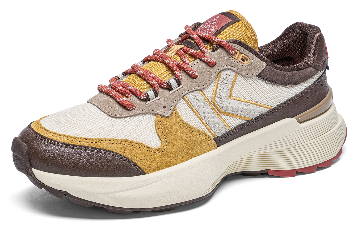 Kappa Slip Resistant Abrasion Resistant Low top Running Shoes Unisex White Yellow Brown