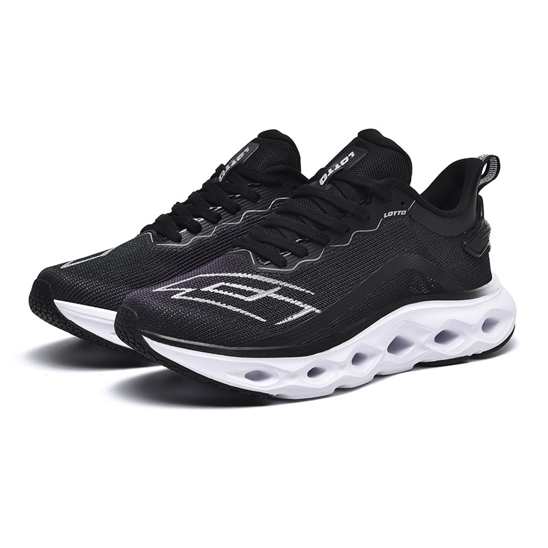 LOTTO Comfortable Textile, TPU Cushioning Slip Resistant Breathable Low top Casual Running Shoes Women’s Black