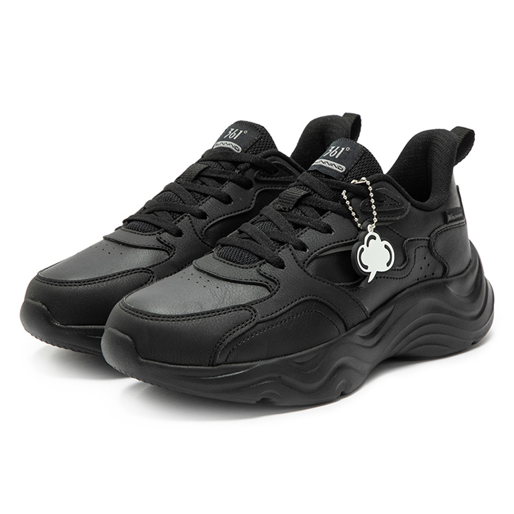 361° Linglong Collection Cushioning Abrasion Resistant Waterproof Low top Running Shoes Women’s Obsidian Black