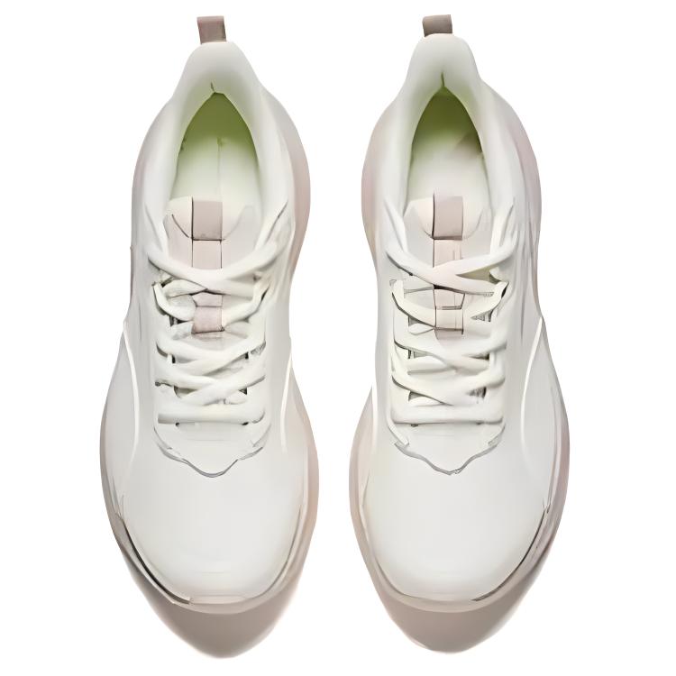 Anta Textile, Synthetic Leather Slip Resistant Abrasion Resistant Low top Casual Running Shoes Women’s White Pink