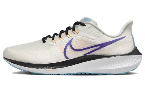 Nike Air Zoom Pegasus 39 comfortable and soft fabric shock-absorbing, non-slip, wear-resistant and breathable low-top casual training running shoes, women's white blue