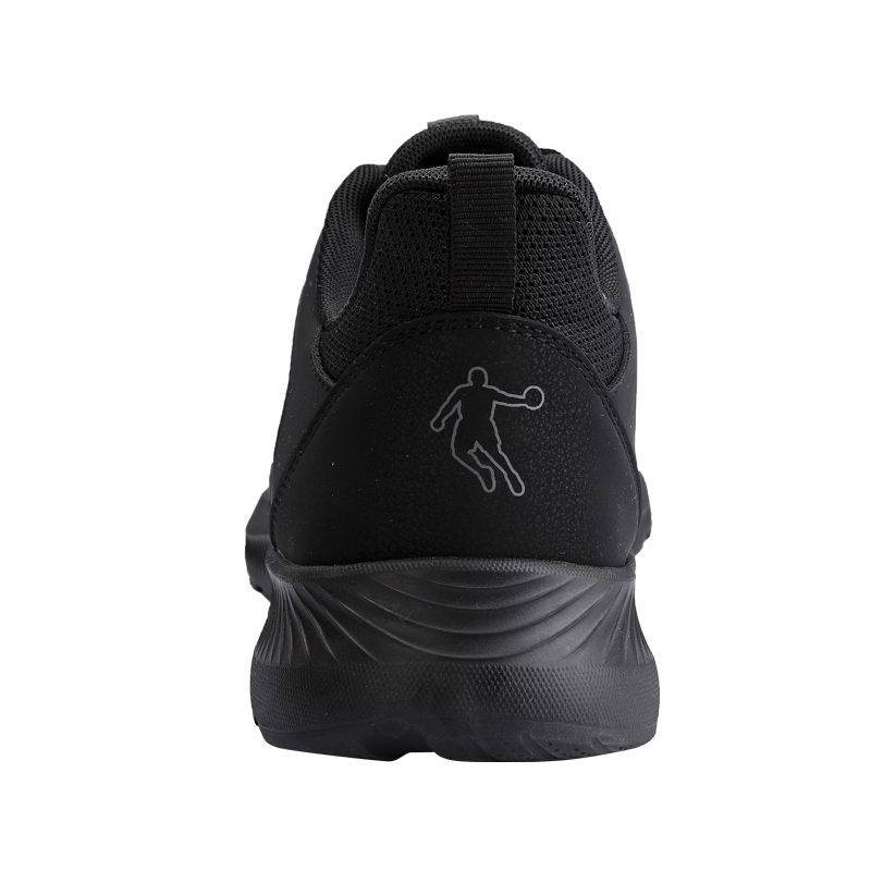 QIAODAN Cushioning Slip Resistant Abrasion Resistant Low top Running Shoes Men’s Black Gray