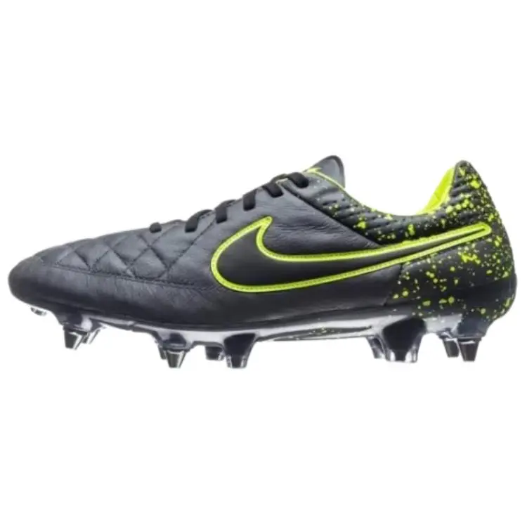 Nike Tiempo Legend 5 Cushioning Slip Resistant Support Soccer Shoes Men's Black Yellow