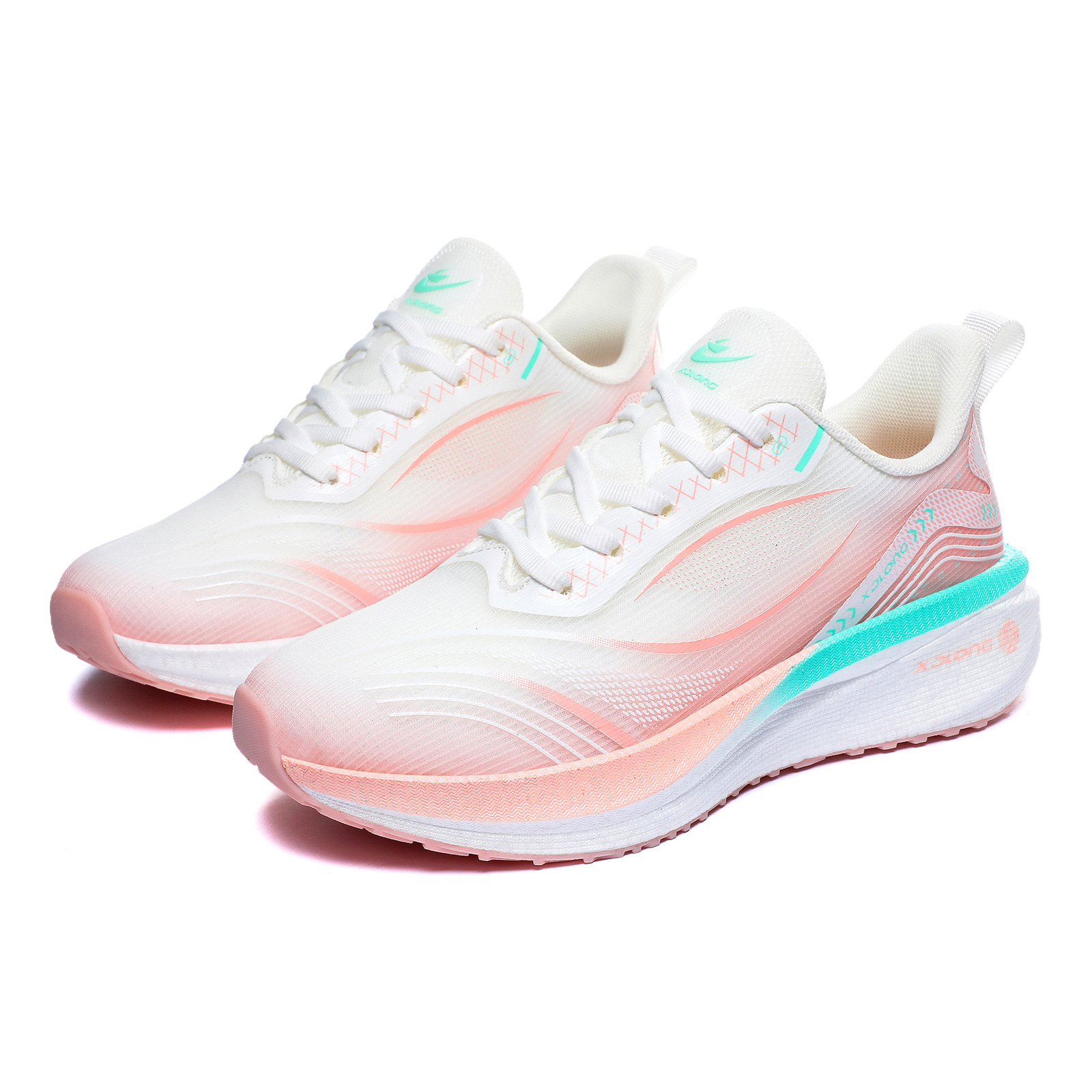 XIDELONG Running Shoes Unisex Low Top Cherry Blossom Pink, Amber Black, Lily Tea Green