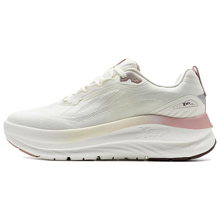 XTEP Slip Resistant And Abrasion Resistant Coverage Low top Casual Running Shoes Women’s White Pink