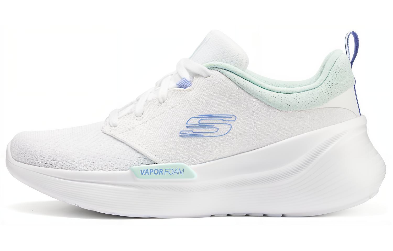 Skechers Vapor Foam Fabric Breathable Low top Running Shoes Women’s White Blue
