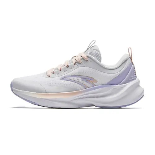 Anta Intercity Cushioning, Wear Resistant Low top Casual Running Shoes Women's Gray White Purple