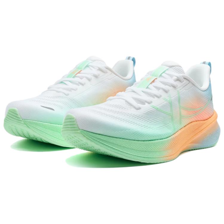 XTEP 360 Slip Resistant, Abrasion Resistant, Rebound Low top Sprint Running Shoes Men’s White Green Orange
